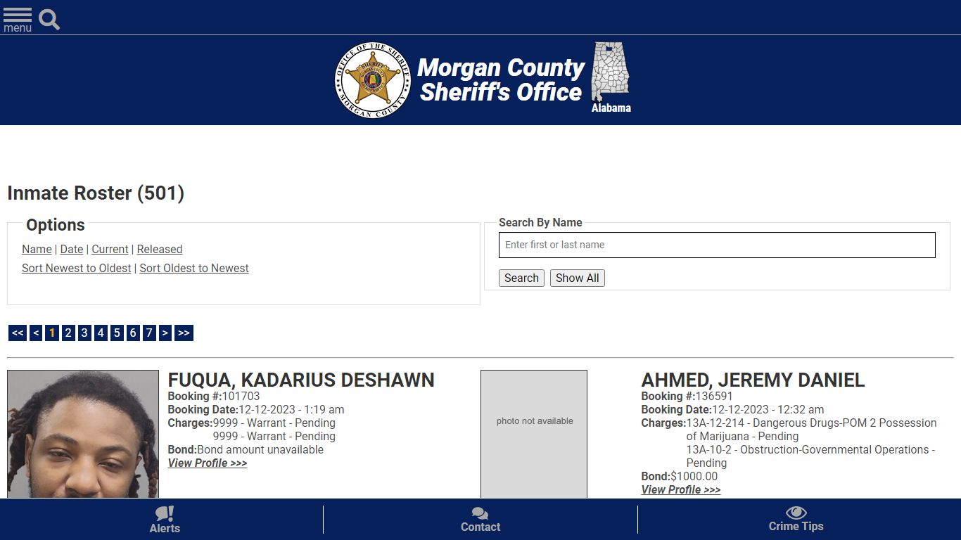 Inmate Roster (482) - Morgan County Sheriff, Al